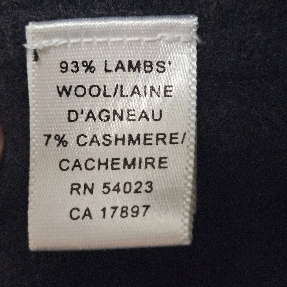 Banana Republic Mens Lambswool Cashmere‎ 1/4 Zip Large Gray Stripe Dark Academia